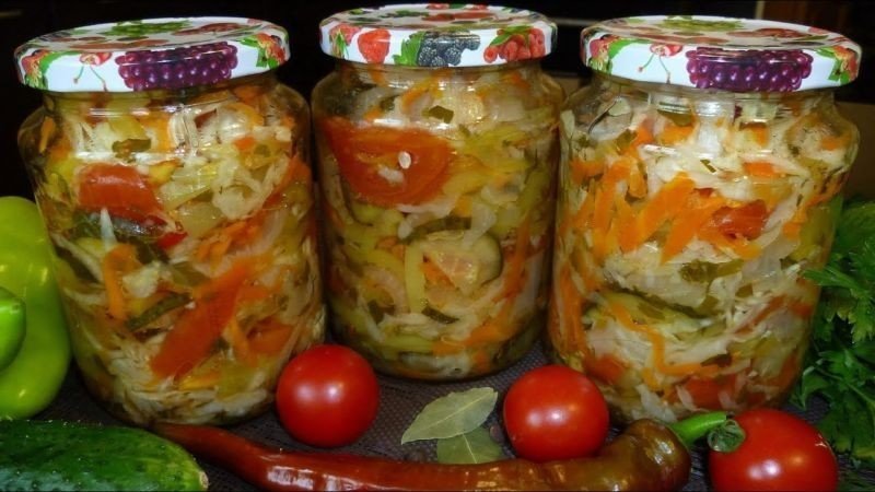 Салат из капусты на зиму — очень вкусные рецепты в банке этап 1